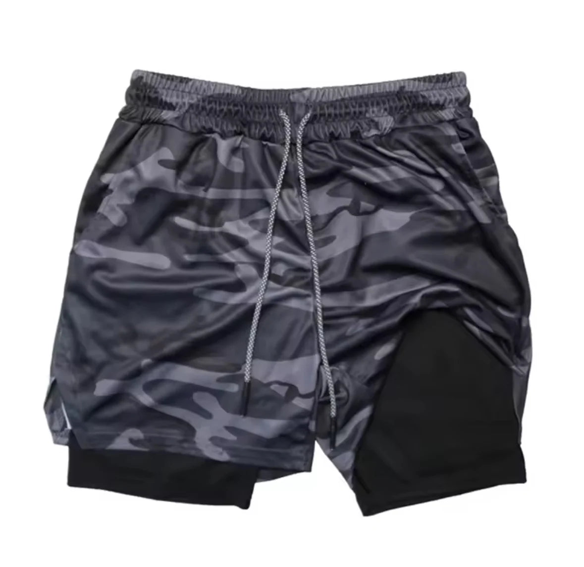 🩳 Men's Camouflage Mesh Running Shorts – Multi-Pocket Fitness & Beachwear | شورت رجالي رياضي بطبعة التمويه – شبكي وخفيف بجيوب متعددة للجيم والشاطئ