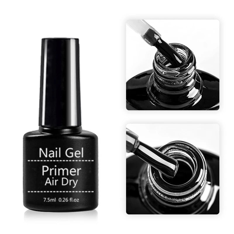 Acrylic Nail Art Set – No-Acid Primer with Base & Top Coat Gel Polish Kit | طقم تصميم الأظافر الأكريليك – برايمر بدون حمض مع طبقة أساس ونهائية من طلاء الجل