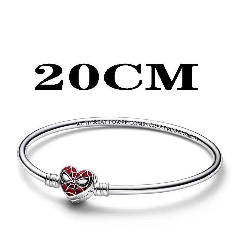 925 Sterling Silver Disney Bead Charm – Mickey, Minnie & Stitch DIY Bracelet Accessory | خرزة فضية أصلية 925 بتصميم ديزني – ميكي، ميني، وستيتش لسوار DIY نسائي أنيق