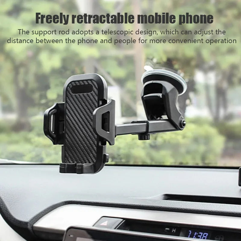 📱 Universal Car Phone Holder 🚗 – 360° Dashboard & Windshield Mount with Strong Suction | حامل جوال للسيارة عالمي – تثبيت بالزجاج أو الطبلون بزاوية 360°
