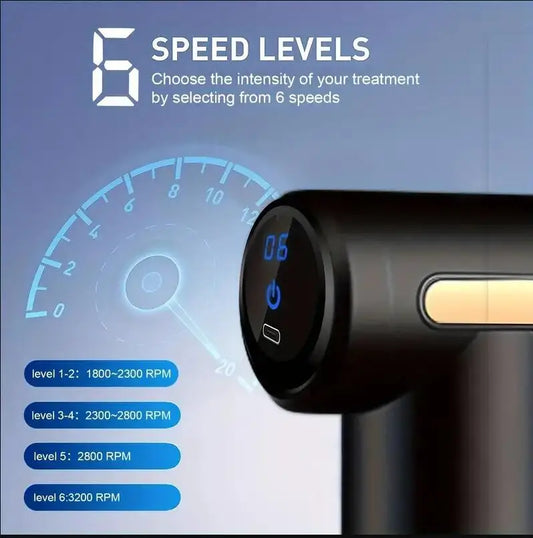 Mini Portable Muscle Massage Gun – Deep Tissue Handheld Percussion Massager for Back, Neck, and Legs | مسدس تدليك عضلات محمول ميني – للتدليك العميق لليد والظهر والرقبة والساقين