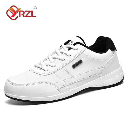 👟 YRZL Men’s Waterproof Leather Walking Sneakers – Non-Slip Casual Sports Shoes | حذاء رجالي رياضي مقاوم للماء – جلد أنيق ومريح – مانع للانزلاق