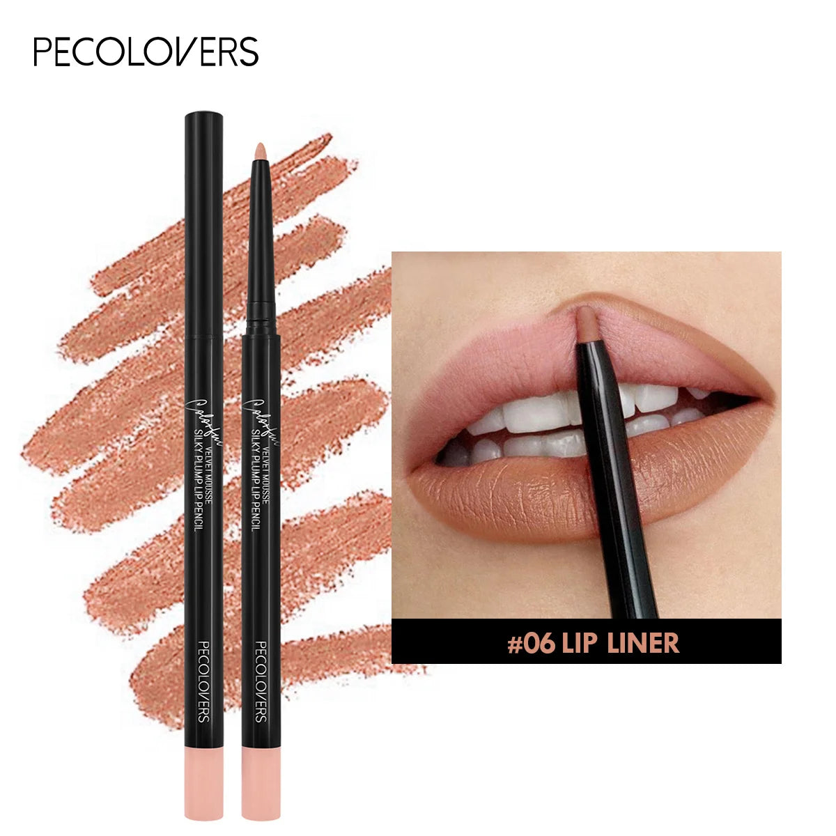 Waterproof Matte Lipliner Pencil – Long-Lasting 12-Color Lip Contour & Tint Stick | قلم تحديد شفاه مطفي مقاوم للماء – 12 لونًا لتحديد وتلوين الشفاه بثبات عالي