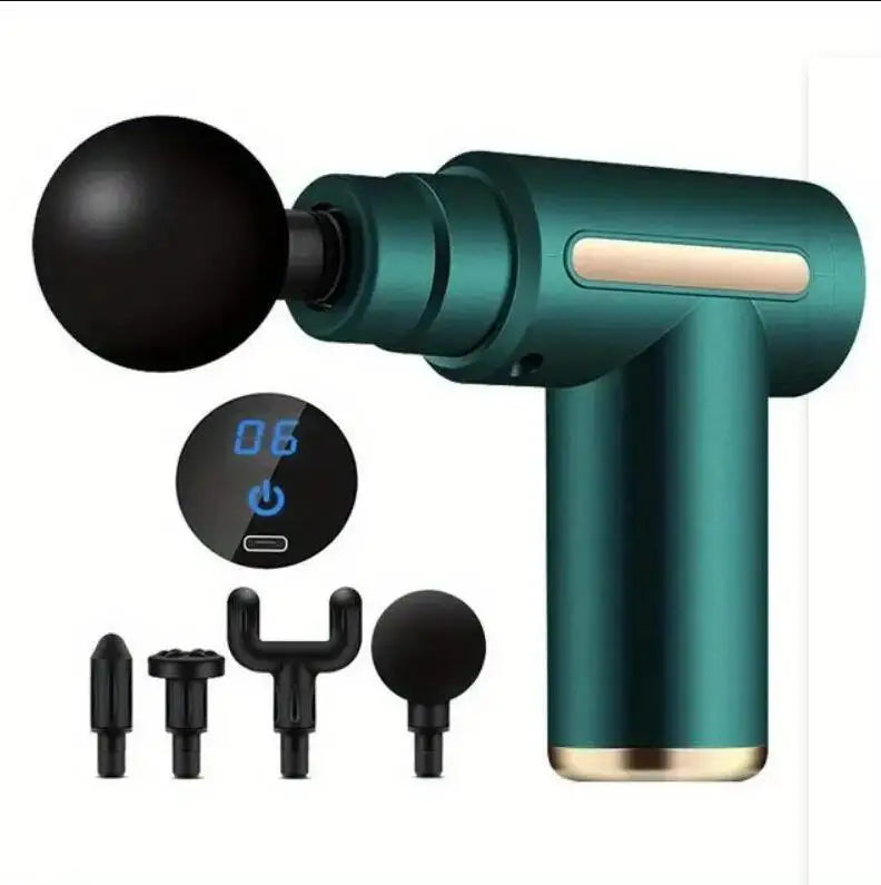 Mini Portable Muscle Massage Gun – Deep Tissue Handheld Percussion Massager for Back, Neck, and Legs | مسدس تدليك عضلات محمول ميني – للتدليك العميق لليد والظهر والرقبة والساقين