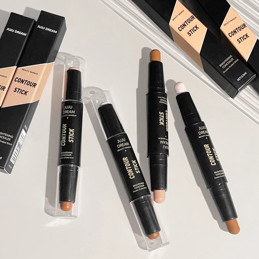 ✨ Dual-Ended Highlight & Contour Stick – 3D Face Shaping & Nose Shadow 🔷 قلم هايلايتر وكونتور مزدوج الأطراف – لتحديد الوجه وتفتيح الملامح بدقة ثلاثية الأبعاد