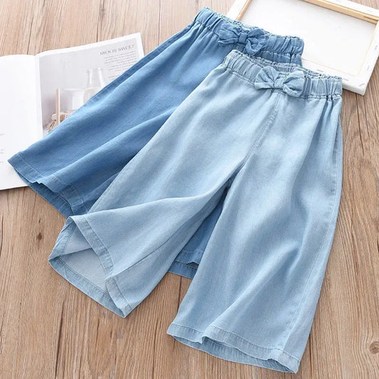🌸 Girls Summer Wide-Leg Chiffon Pants – Lightweight Cropped Trousers 2025 | بنطلون بناتي واسع صيفي 2025 – شيفون خفيف ومريح بستايل عصري