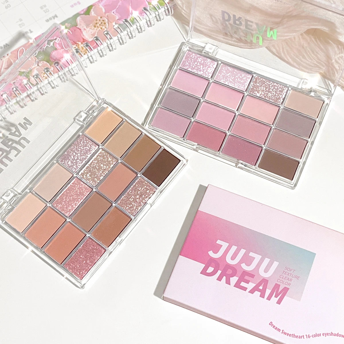 🎨 Love 16-Color Eyeshadow Palette – Matte & Pearlescent Earthy Shades | لوحة ظلال عيون 16 لون من Love – مطفي ولامع بدرجات ترابية ناعمة