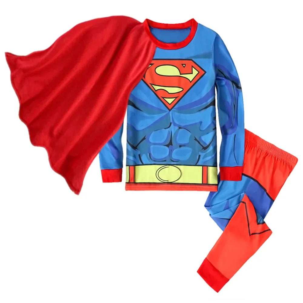 🕸️ Spiderman Superhero Kids Pajama Set – Long Sleeve Cosplay Sleepwear | طقم بيجاما أطفال سبايدرمان – بكم طويل وكوسبلاي نوم للأولاد والبنات