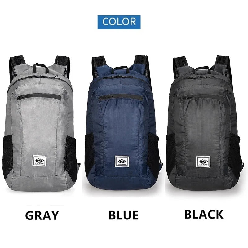 🎒 Ultra-Light Foldable Outdoor Travel Backpack – Waterproof Sport & Hiking Bag | حقيبة ظهر رياضية خفيفة قابلة للطي – مقاومة للماء للهايكينج والسفر