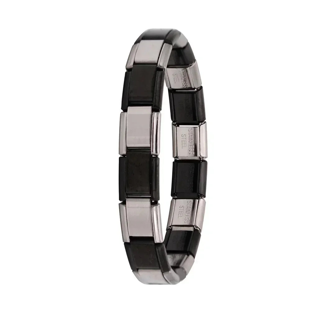 ✨ Hapiship Italian Elastic Charm Bracelet – 9mm Stainless Steel Fashion Bangle 🔷 سوار تشارم مرن إيطالي للنساء من هابي شيب – عرض 9 ملم ستانلس ستيل أنيق