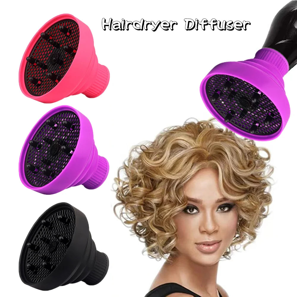 Universal Silicone Hair Diffuser Attachment – Curl-Enhancing Dryer Cover for Styling & Frizz Control | موزّع سيليكون عالمي لتجفيف الشعر المجعد – أداة تصفيف مقاومة للهيشان مناسبة لمعظم مجففات الشعر
