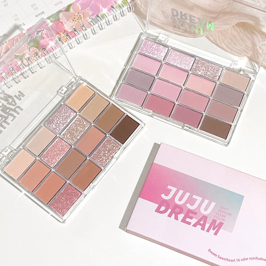 🌈 Love 16-Color Eyeshadow Palette – Matte & Pearlescent Earth Tones | لوحة ظلال عيون 16 لون – لؤلؤية ومطفية بدرجات ترابية ناعمة