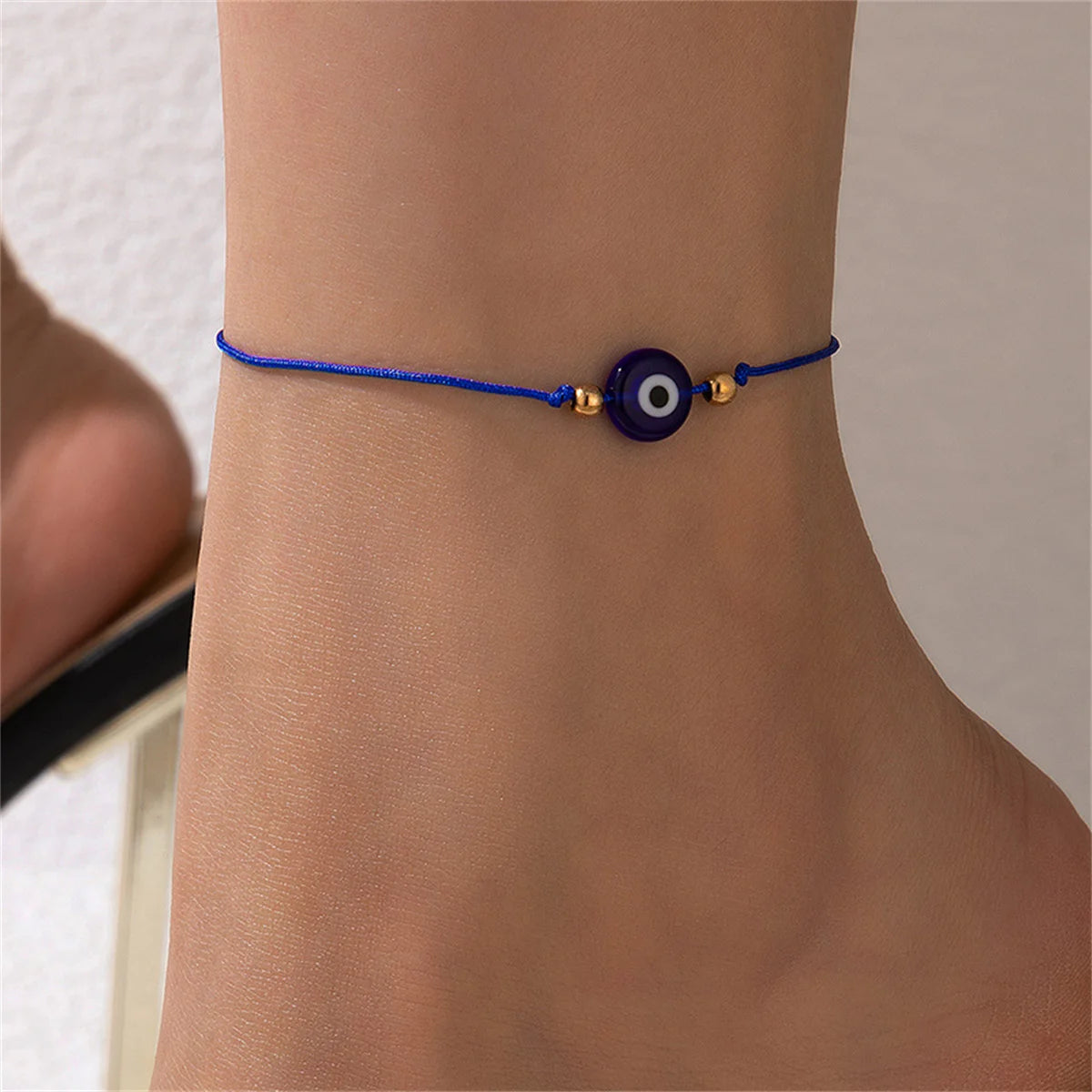 ✨ Turkish Evil Eye Tassel Anklet – Bohemian Lucky Foot Jewelry for Women 🔷 خلخال شرابة بوهيمي بعين الحسود التركية – إكسسوار حظ أنيق للقدم للنساء