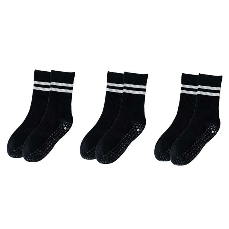 🧦 3-Pair Female Pilates/Yoga Anti-Slip Socks | ٣ أزواج جوارب نسائية لليوغا والبيلاتس ضد الانزلاق