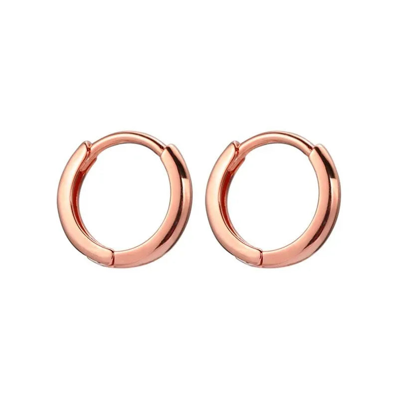 ✨ 2pcs Gold Color Tiny Hoop Earrings – Unisex Cartilage Piercing Jewelry 🔷 طقم حلقين ذهبيين صغيرين (قطعتان) – أقراط غضروف أنيقة للنساء والرجال