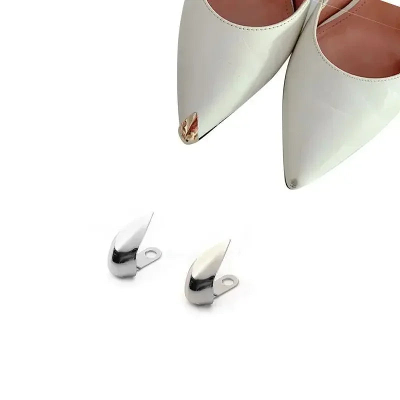 Women’s High Heel & Flat Shoe Metal Toe Cap – Leather Tip Protector Accessory Against Kicks & Wear | غطاء معدني لحماية مقدمة الحذاء النسائي – واقٍ للجلد ضد الخدوش والاحتكاك للكعب العالي والأحذية المسطحة