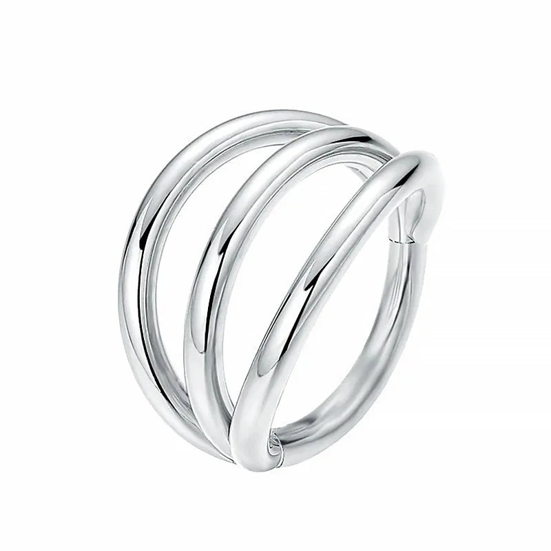16G Double Hoop Nose & Cartilage Ring – Open Stacked Septum Piercing for Women & Men | حلق مزدوج للأنف والغضروف بقياس 16G – تصميم مفتوح وعصري مناسب للنساء والرجال