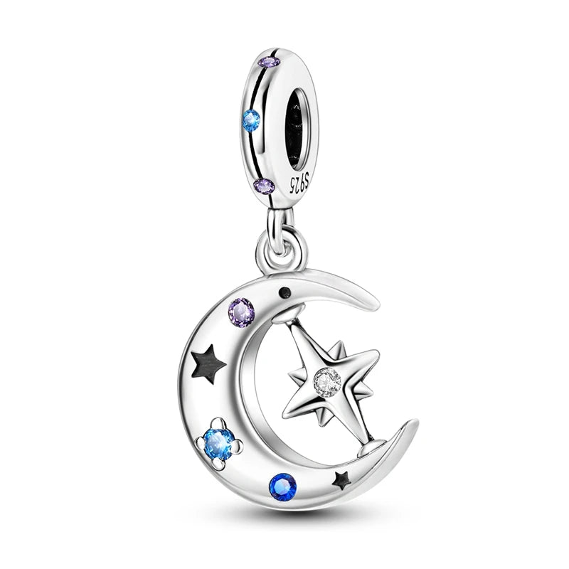 ✨ 925 Sterling Silver Mom & Daughter Heart Charm – Fits Pandora Bracelets 🔷 تعليقة قلب للأم والابنة من الفضة الإسترلينية 925 – مناسبة لأساور باندورا