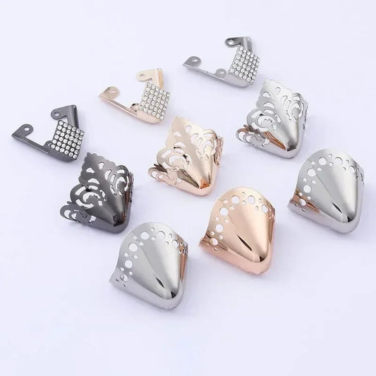 Women’s High Heel & Flat Shoe Metal Toe Cap – Leather Tip Protector Accessory Against Kicks & Wear | غطاء معدني لحماية مقدمة الحذاء النسائي – واقٍ للجلد ضد الخدوش والاحتكاك للكعب العالي والأحذية المسطحة