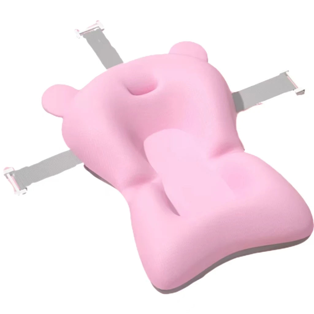 🛁 Baby Bath Support Hammock – Foldable Floating Cushion for Newborn Safety | وسادة استحمام للأطفال حديثي الولادة – شبك أمان قابل للطي وثابت داخل الحوض