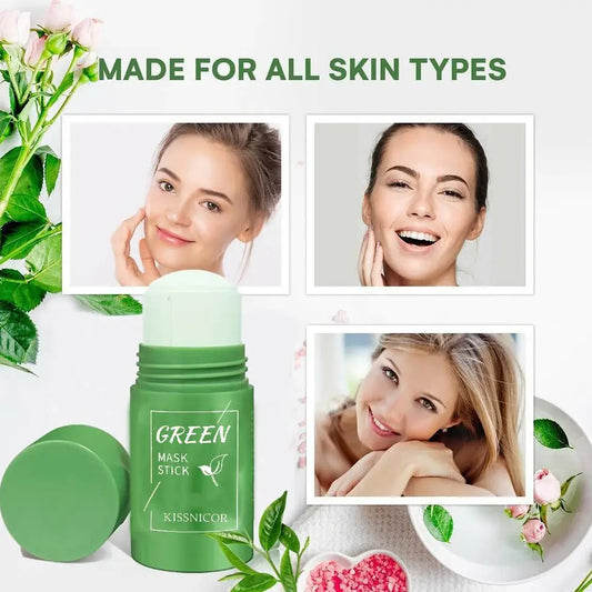 ✨ Green Tea Cleansing Stick Mask – Deep Pore Cleanser & Blackhead Remover 🔷 ماسك تنظيف الوجه بعصا الشاي الأخضر – لإزالة الرؤوس السوداء وتنظيف المسام بعمق
