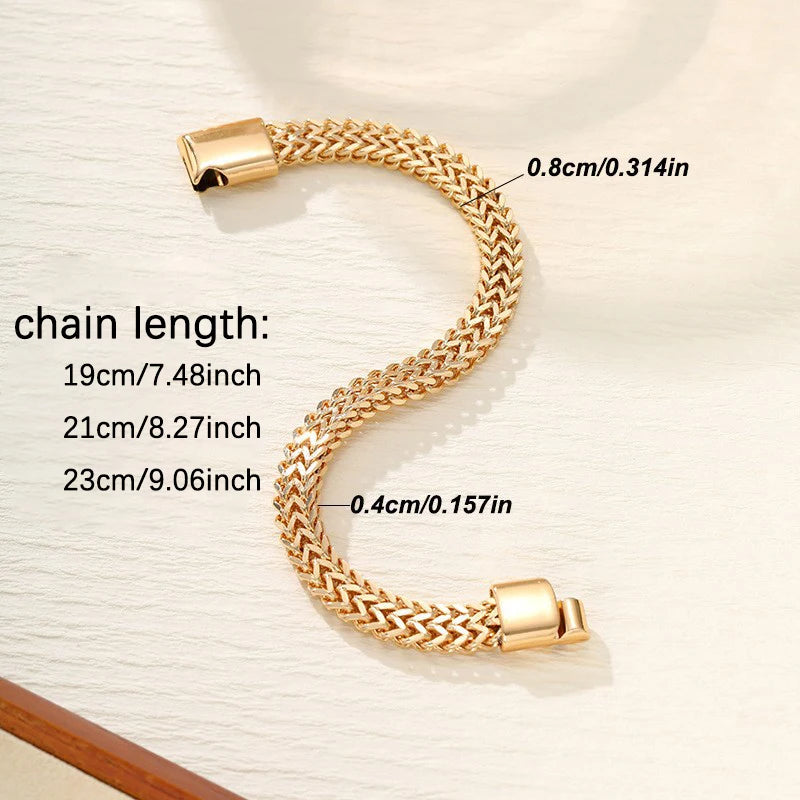 🔗 Men’s Double-Layer Stainless Steel Braided Bracelet | سوار رجالي مزدوج الطبقة من الفولاذ المضفور – تصميم عصري وهيب هوب