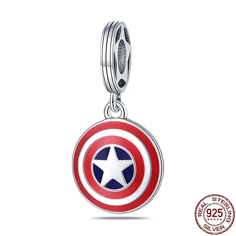 925 Sterling Silver Disney Bead Charm – Mickey, Minnie & Stitch DIY Bracelet Accessory | خرزة فضية أصلية 925 بتصميم ديزني – ميكي، ميني، وستيتش لسوار DIY نسائي أنيق