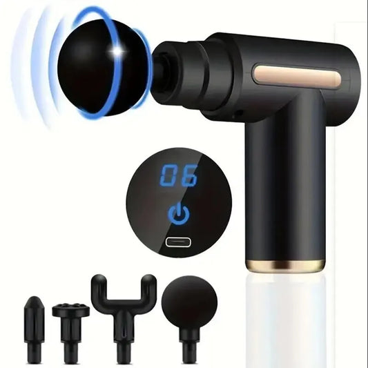 Mini Portable Muscle Massage Gun – Deep Tissue Handheld Percussion Massager for Back, Neck, and Legs | مسدس تدليك عضلات محمول ميني – للتدليك العميق لليد والظهر والرقبة والساقين