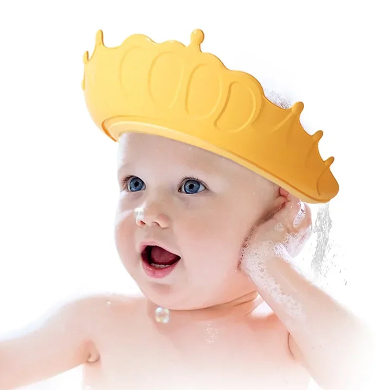🛁 Adjustable Silicone Shampoo Cap – Baby & Kids Bath Visor with Ear Protection | قبعة شامبو سيليكون قابلة للتعديل – لحماية العينين والأذنين أثناء استحمام الأطفال