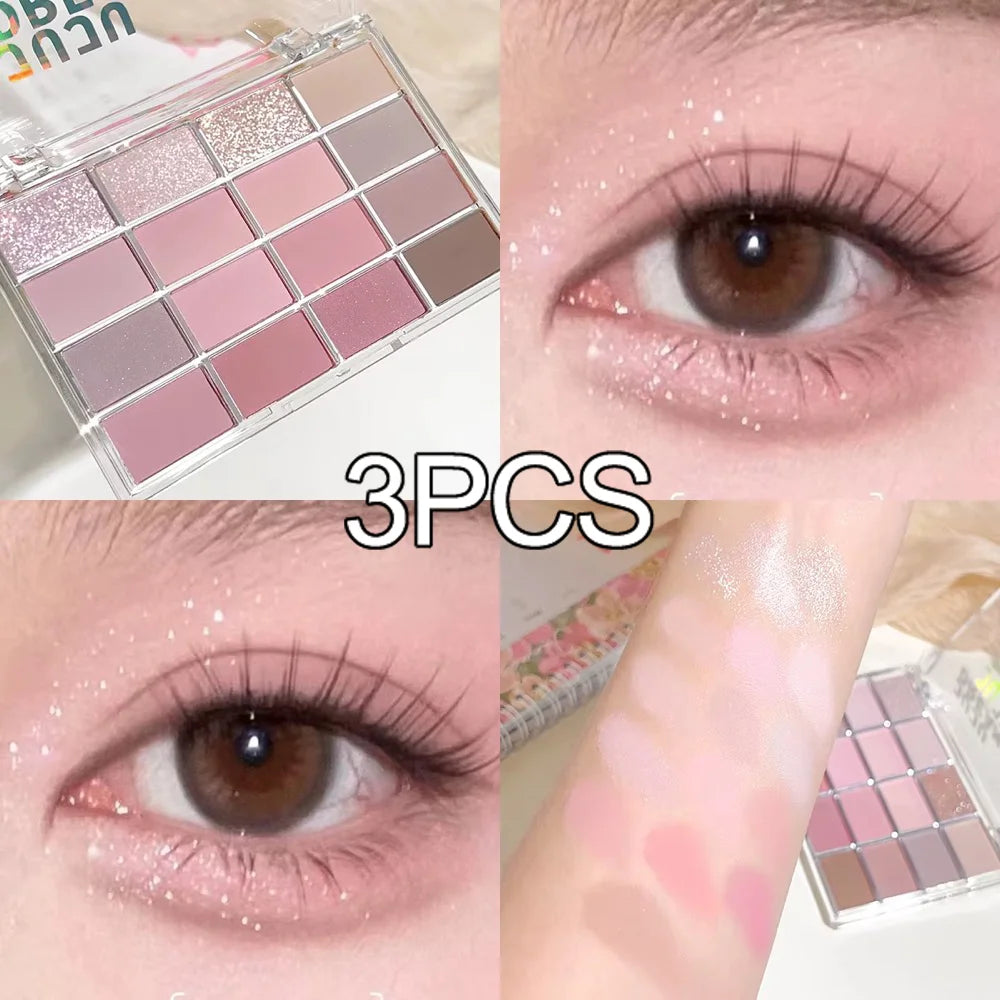 🎨 Love 16-Color Eyeshadow Palette – Matte & Pearlescent Earthy Shades | لوحة ظلال عيون 16 لون من Love – مطفي ولامع بدرجات ترابية ناعمة