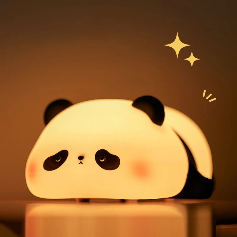 🌟 Animal Shaped LED Night Light 🐼🐰 – Cute Panda & Rabbit USB Rechargeable Lamp for Kids | مصباح ليلي LED على شكل حيوانات – باندا وأرنب لطيف قابل للشحن للأطفال