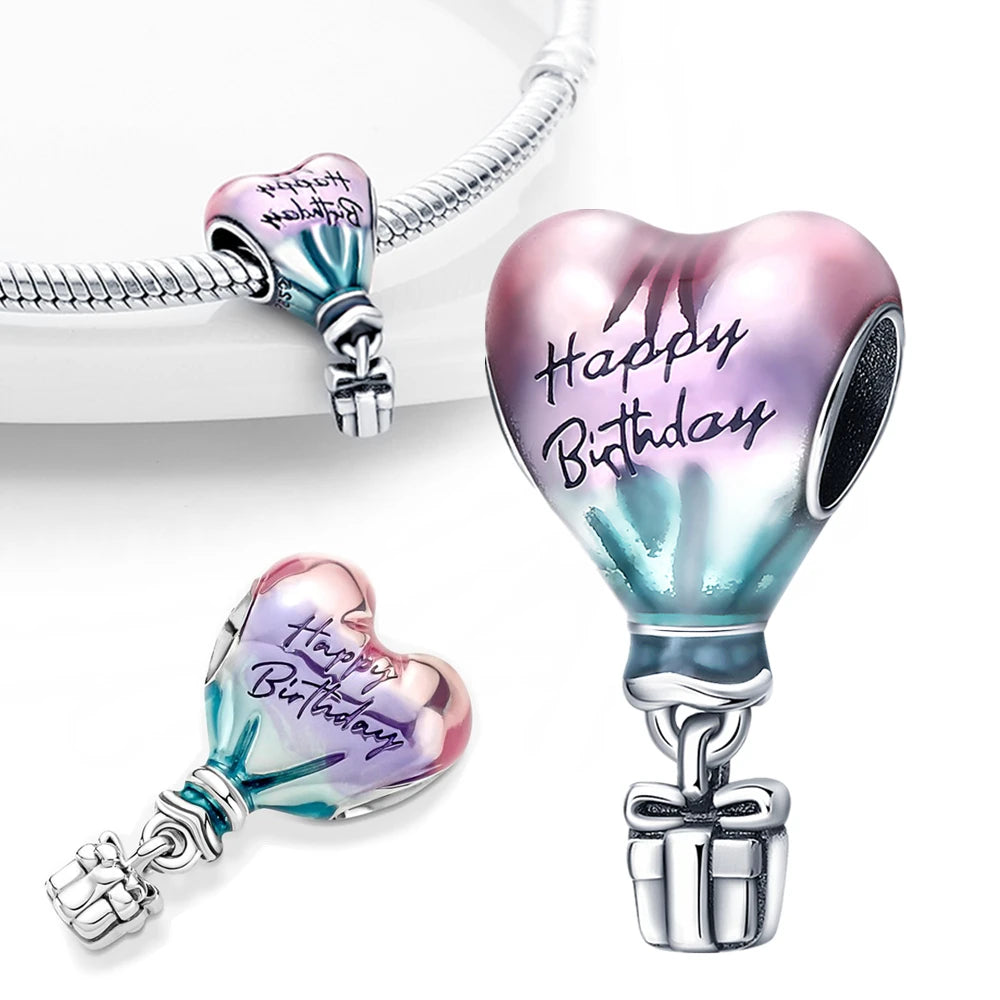 925 Sterling Silver Disney Bead Charm – Mickey, Minnie & Stitch DIY Bracelet Accessory | خرزة فضية أصلية 925 بتصميم ديزني – ميكي، ميني، وستيتش لسوار DIY نسائي أنيق