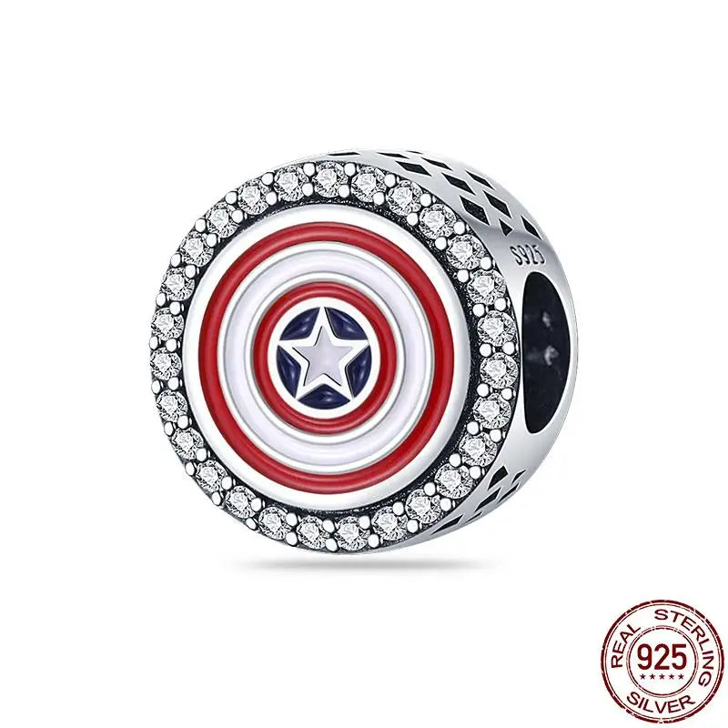 925 Sterling Silver Disney Bead Charm – Mickey, Minnie & Stitch DIY Bracelet Accessory | خرزة فضية أصلية 925 بتصميم ديزني – ميكي، ميني، وستيتش لسوار DIY نسائي أنيق