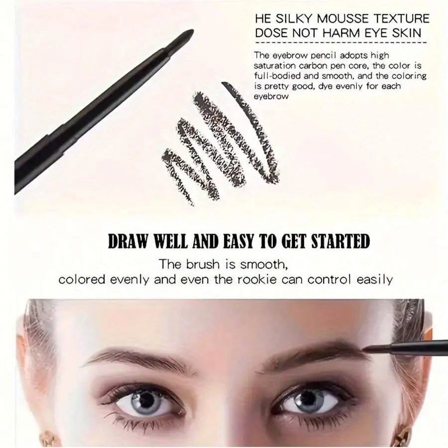 3 أقلام آيلاينر أسود مقاومة للماء وثابتة وطويلة الأمد | 3pcs Waterproof Black Eyeliner Pencils – Long-Lasting & Smudge-Proof