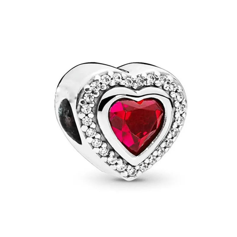 Valentine's Day Red Christmas Apple Gift  Dangle Charms Beads 925 Sterling Silver  Fit Original Heart Bracelet Women Jewelry