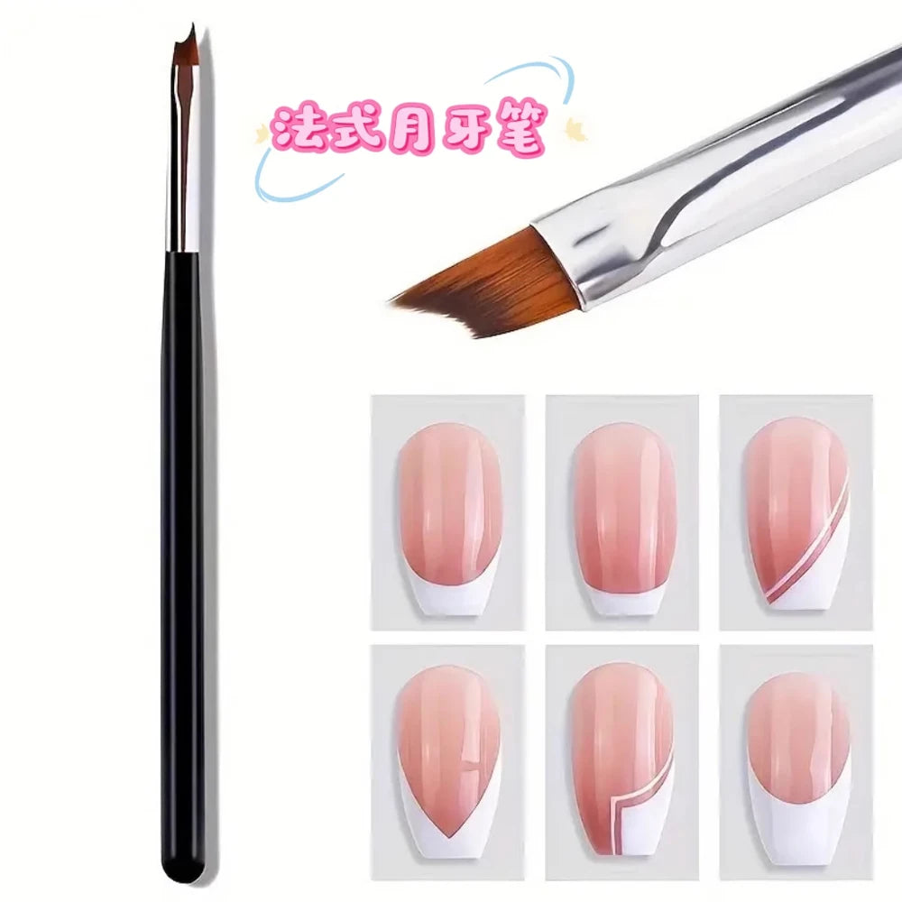 9pcs DIY Brush Nail Art Brush Set  Acrylic Lace Ombre Design Nail UV Gel Painting Drawing Flowers Pen Manicure Salon Tools Suit
