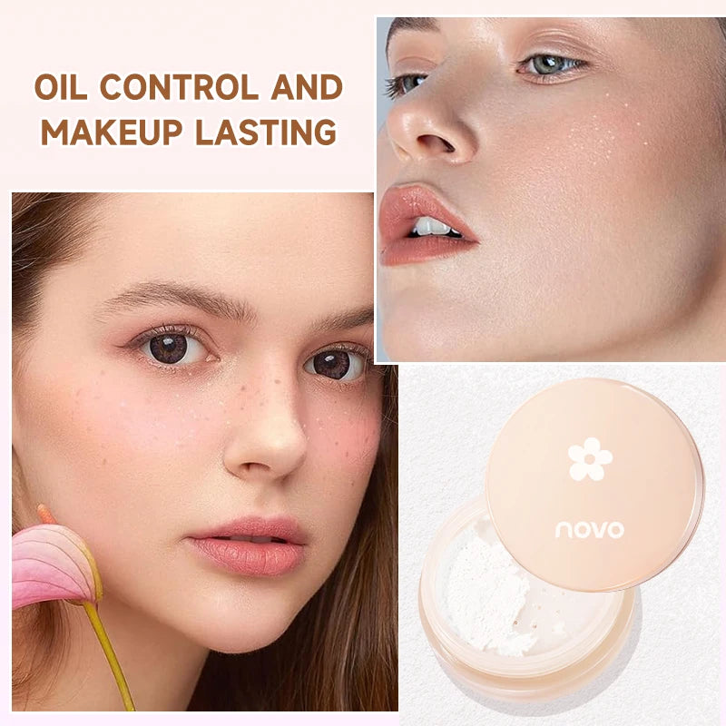 Long-Lasting Oil-Control Matte Loose Powder, Waterproof And Sweat-Proof, Non-Smudge, Covers Fine Lines And Blemishes