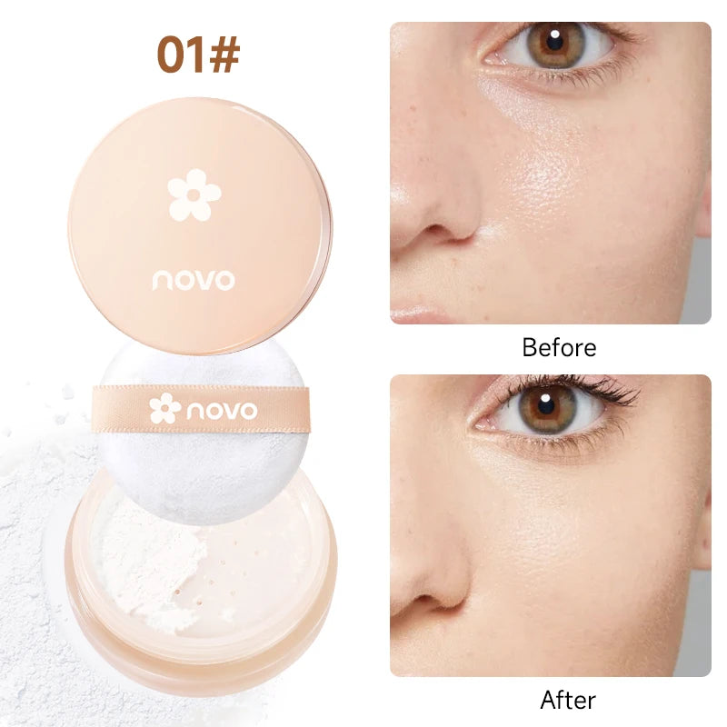 Long-Lasting Oil-Control Matte Loose Powder, Waterproof And Sweat-Proof, Non-Smudge, Covers Fine Lines And Blemishes