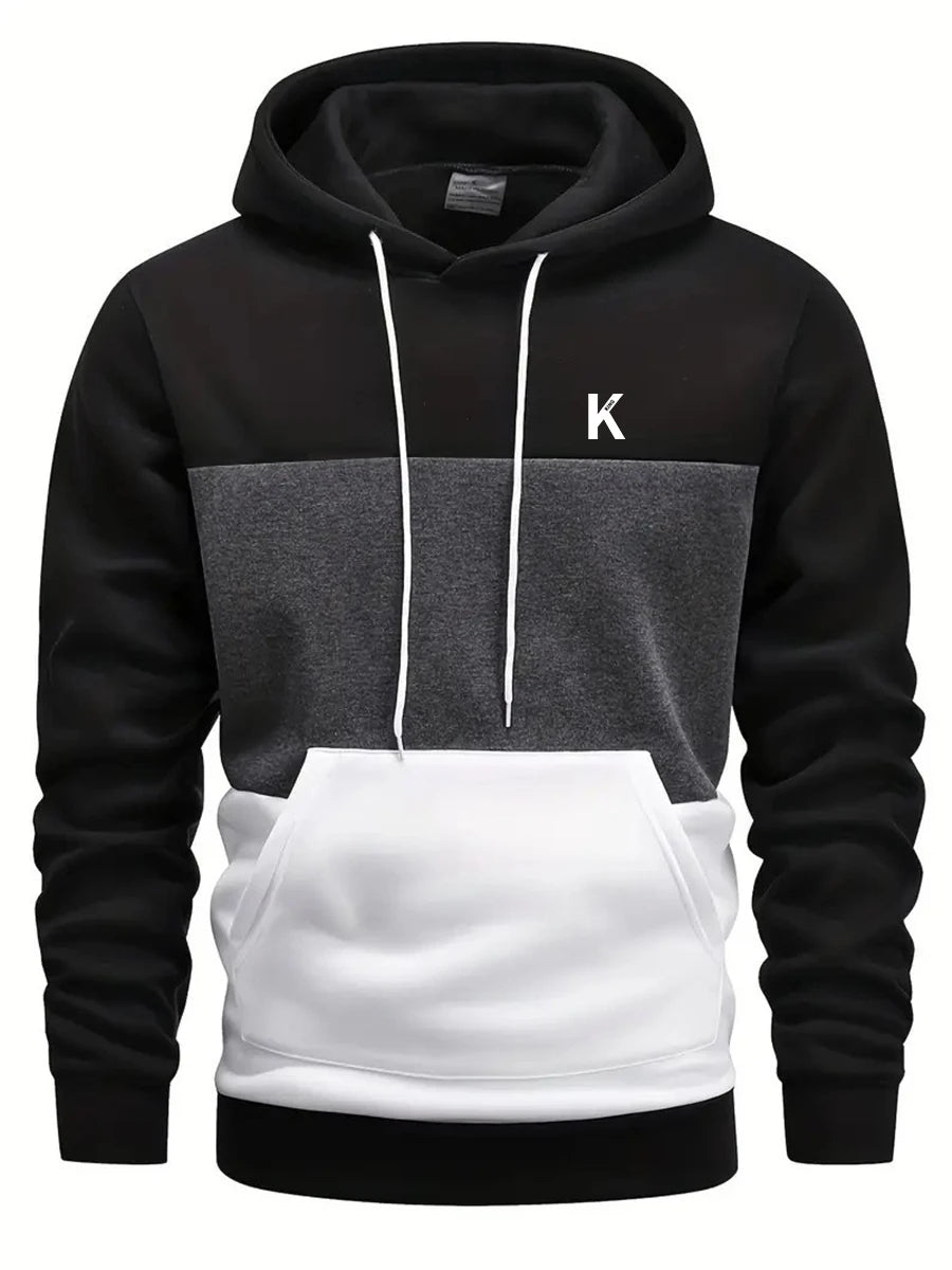 Men's Windproof Fashion Hooded Hoodie for Autumn and Winter a Must-have for Trendy Streets Casual Style Front Pocket Design
