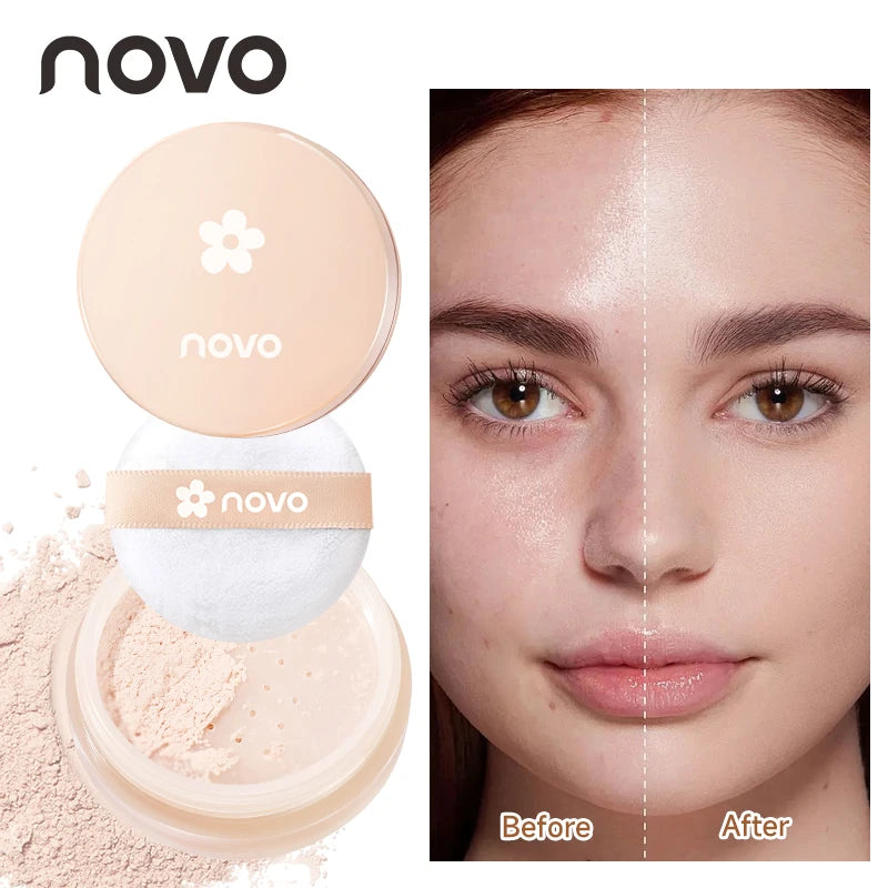 Long-Lasting Oil-Control Matte Loose Powder, Waterproof And Sweat-Proof, Non-Smudge, Covers Fine Lines And Blemishes