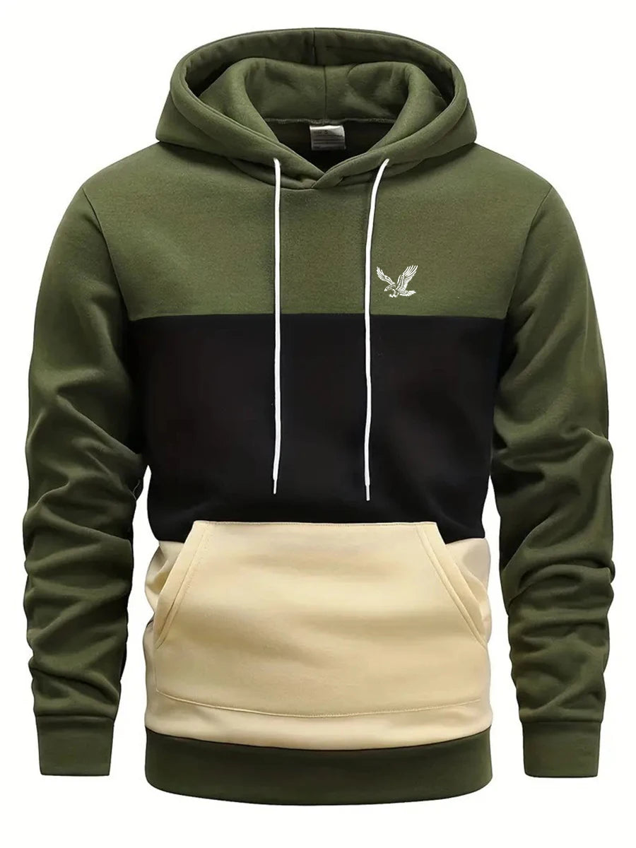 Men's Windproof Fashion Hooded Hoodie for Autumn and Winter a Must-have for Trendy Streets Casual Style Front Pocket Design