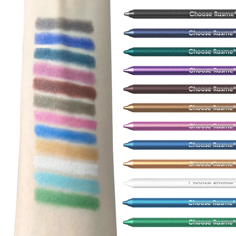 12 Colors Glitter & Shimmer Eyeliner Stick Set -2026