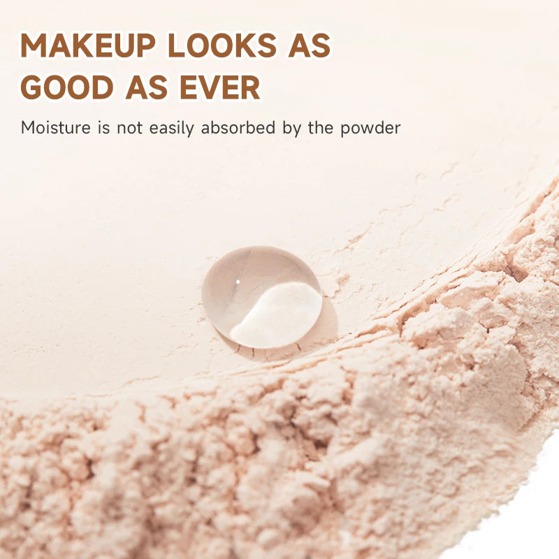 Long-Lasting Oil-Control Matte Loose Powder, Waterproof And Sweat-Proof, Non-Smudge, Covers Fine Lines And Blemishes