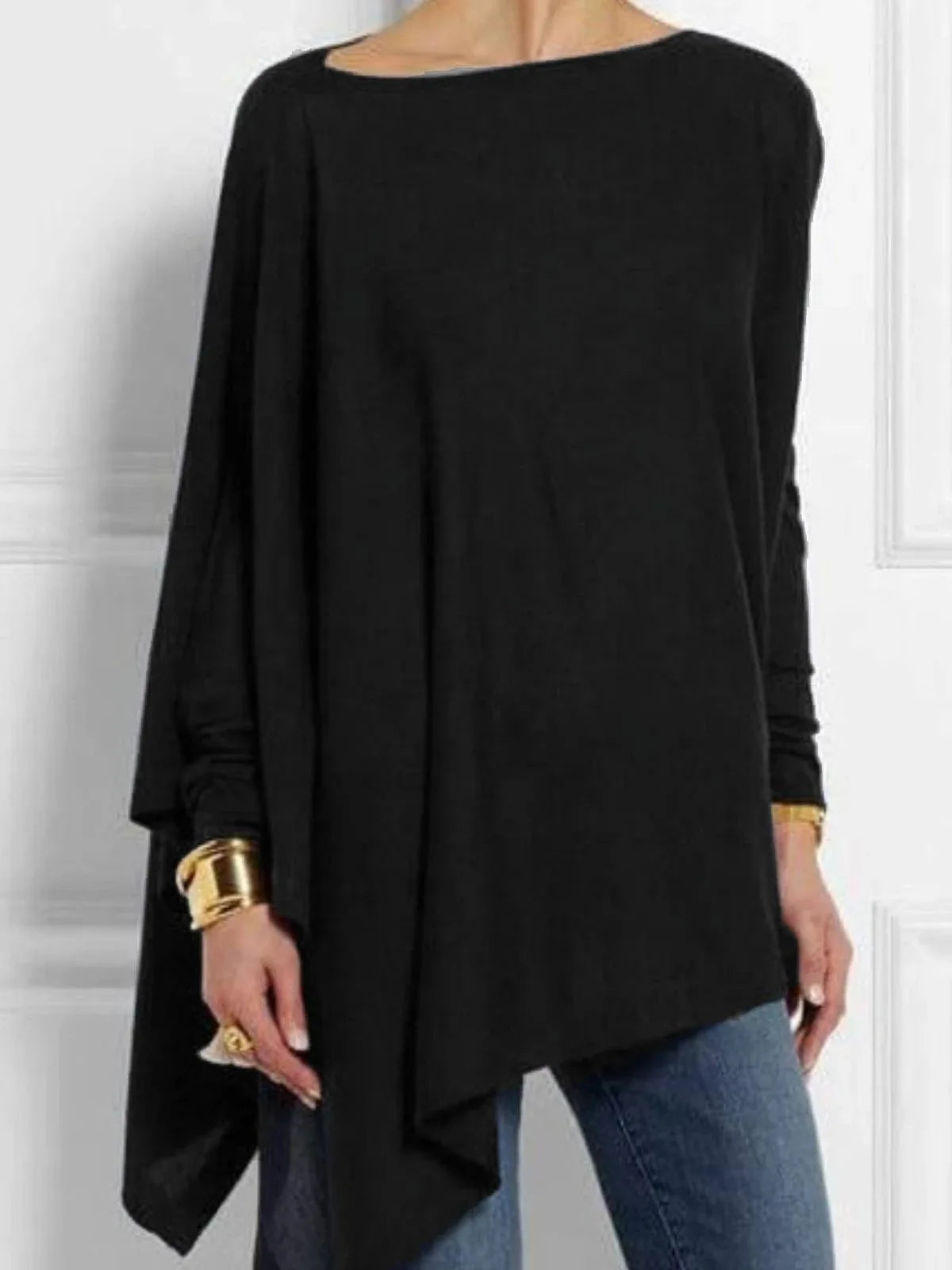 Cotton Irregular Womens Tops And Blouses Casual O Neck Long Sleeve Top Female Tunic 2024 Autumn Plus Size Women Blusas Shirts