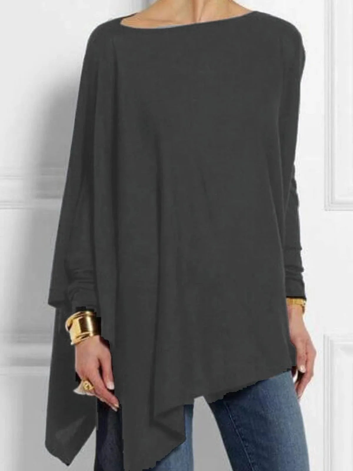 Cotton Irregular Womens Tops And Blouses Casual O Neck Long Sleeve Top Female Tunic 2024 Autumn Plus Size Women Blusas Shirts