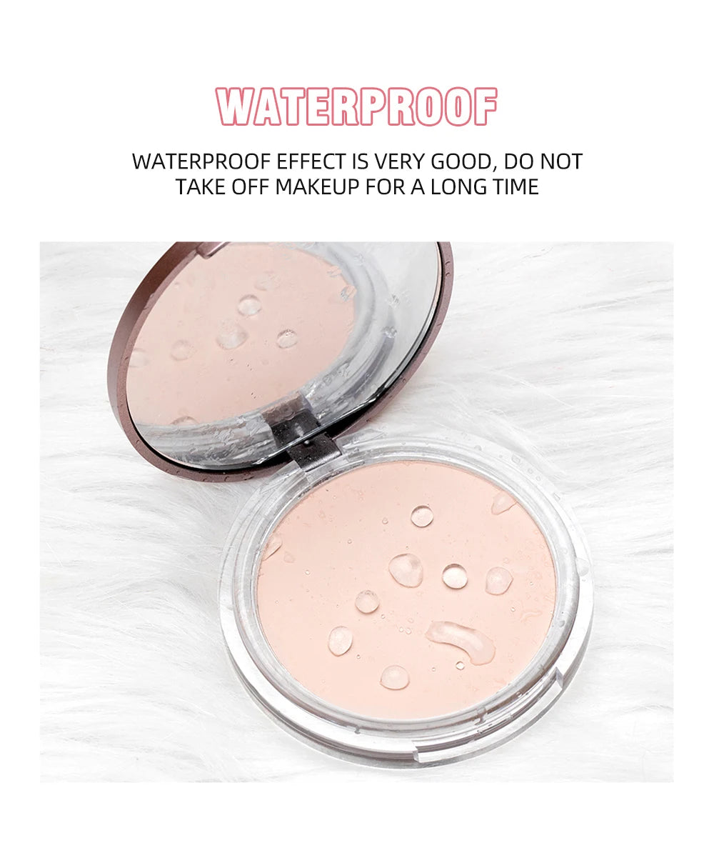 3 Colors Make Up Face Pressed Powder Brighten Oil-control Nude Makeup Setting Powder Foundation Makeup Base Lasting Cosmetics