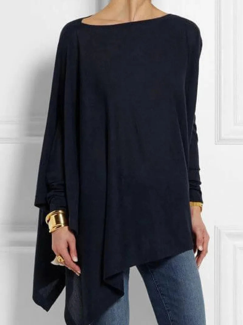 Cotton Irregular Womens Tops And Blouses Casual O Neck Long Sleeve Top Female Tunic 2024 Autumn Plus Size Women Blusas Shirts