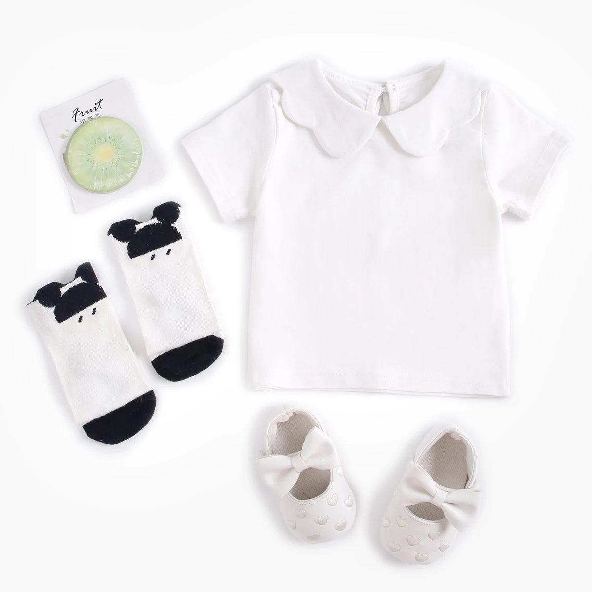 Sanlutoz Soft Cotton Baby Girls T-shirt Cute Infants Tops Clothing White Newborn