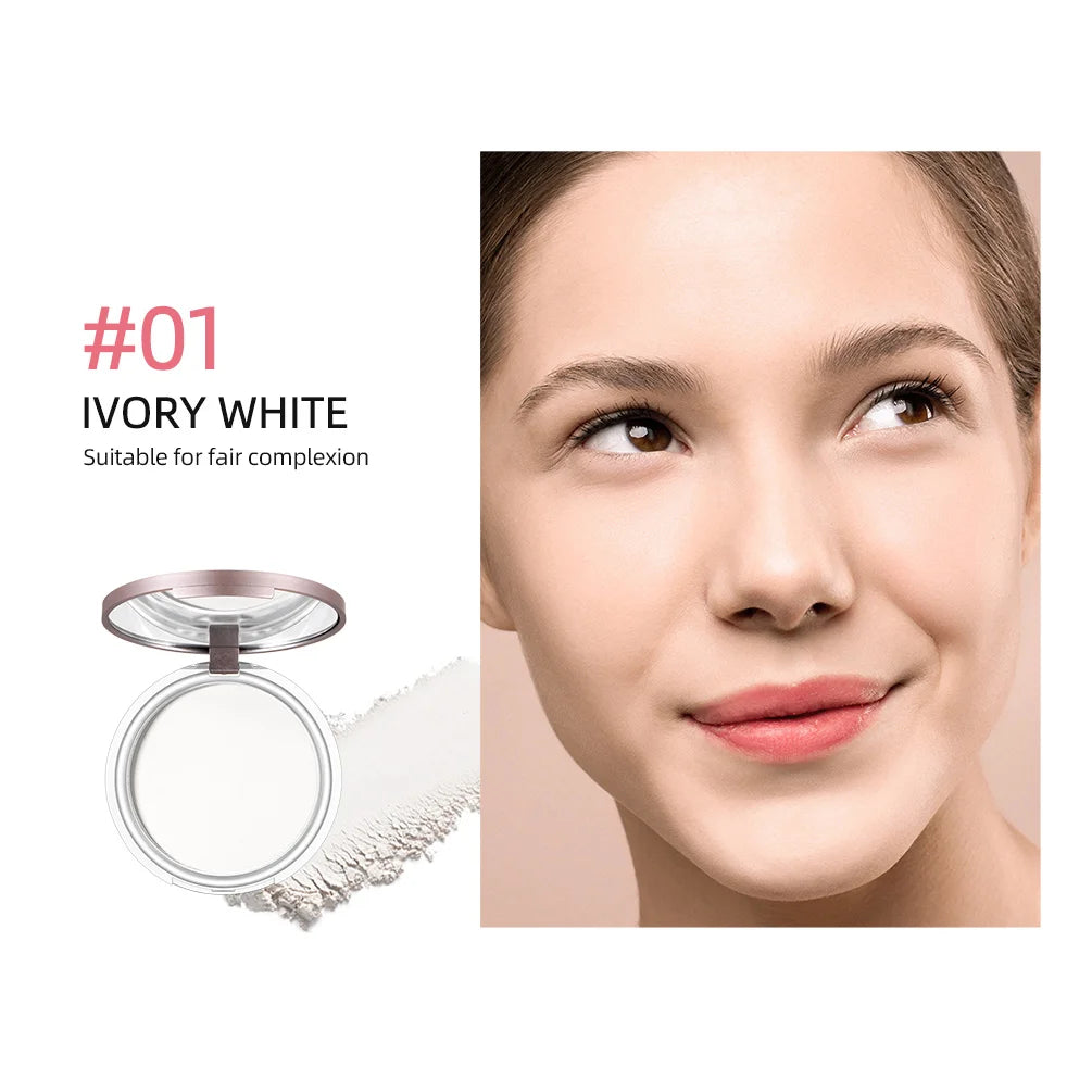 3 Colors Make Up Face Pressed Powder Brighten Oil-control Nude Makeup Setting Powder Foundation Makeup Base Lasting Cosmetics