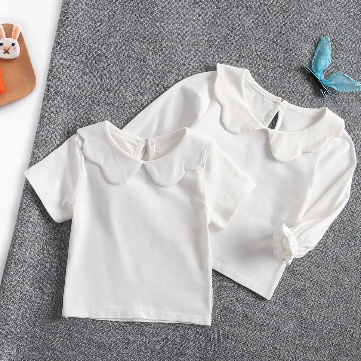 Sanlutoz Soft Cotton Baby Girls T-shirt Cute Infants Tops Clothing White Newborn